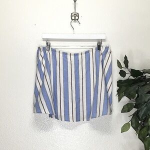 NWT WAYF Striped Linen Skirt